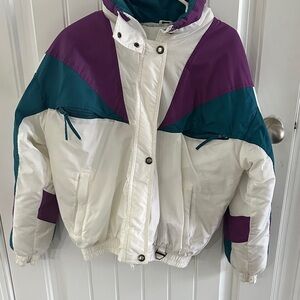 Vintage color block skii jacket